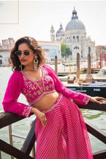 Thumbnail for Anaita Pink Silk Stitched Suit With Embroidery Work - Dista