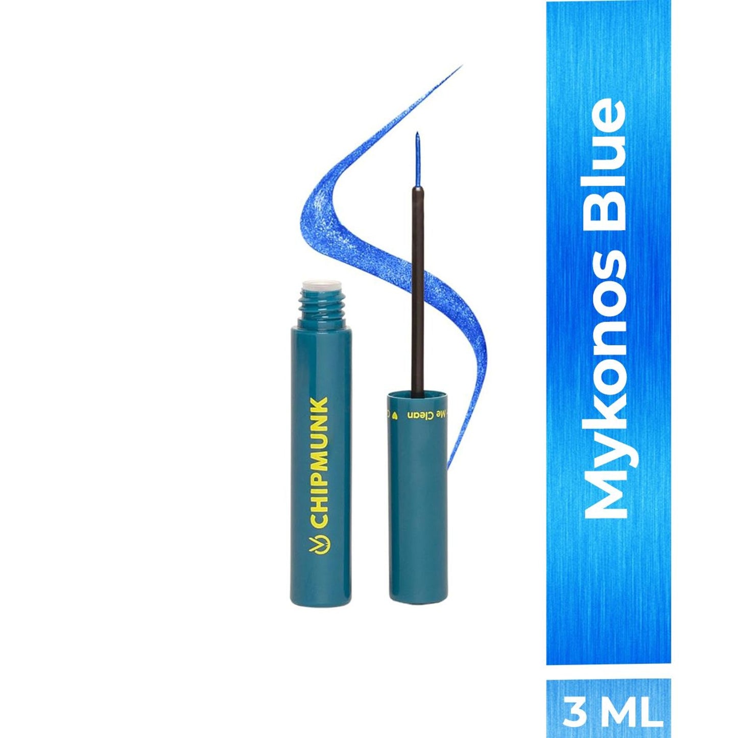 CHIPMUNK Strike Out Metallic Liquid Eyeliner - 21 Mykonos Blue - Distacart