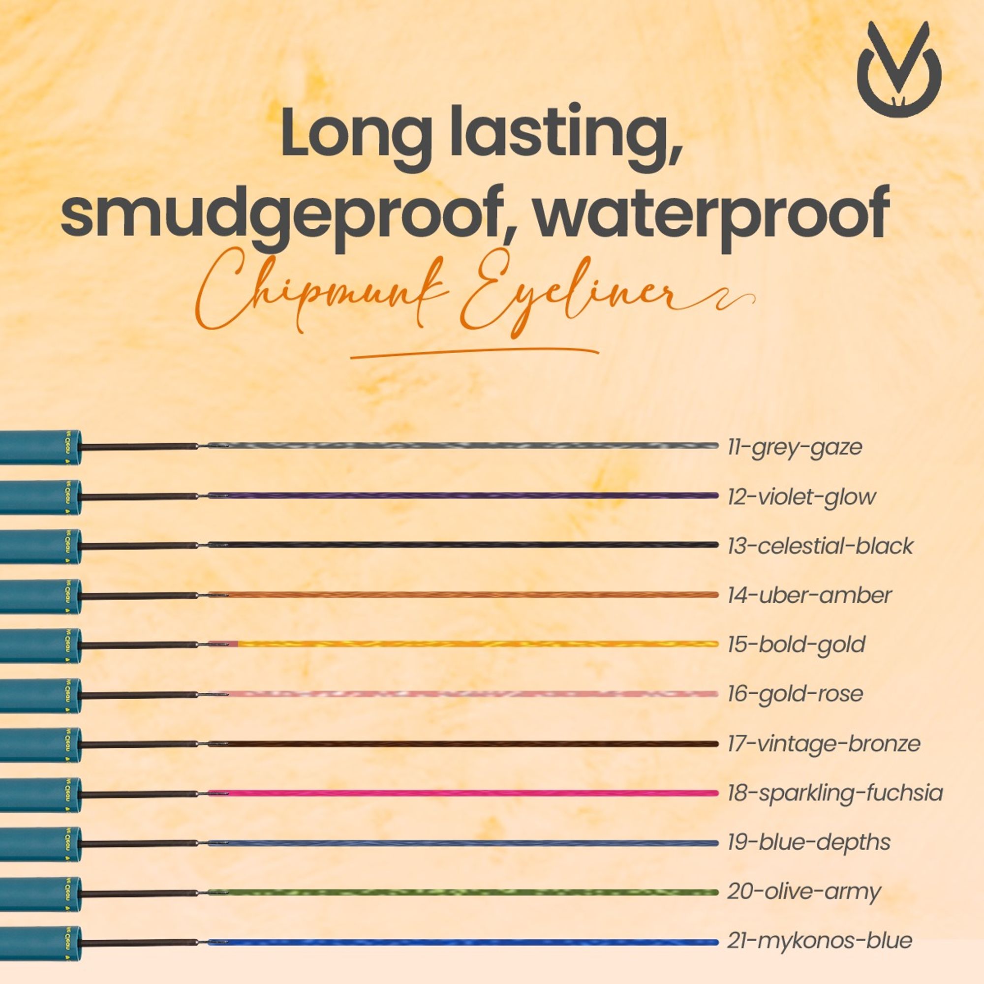 CHIPMUNK Strike Out Metallic Liquid Eyeliner - 21 Mykonos Blue - Distacart