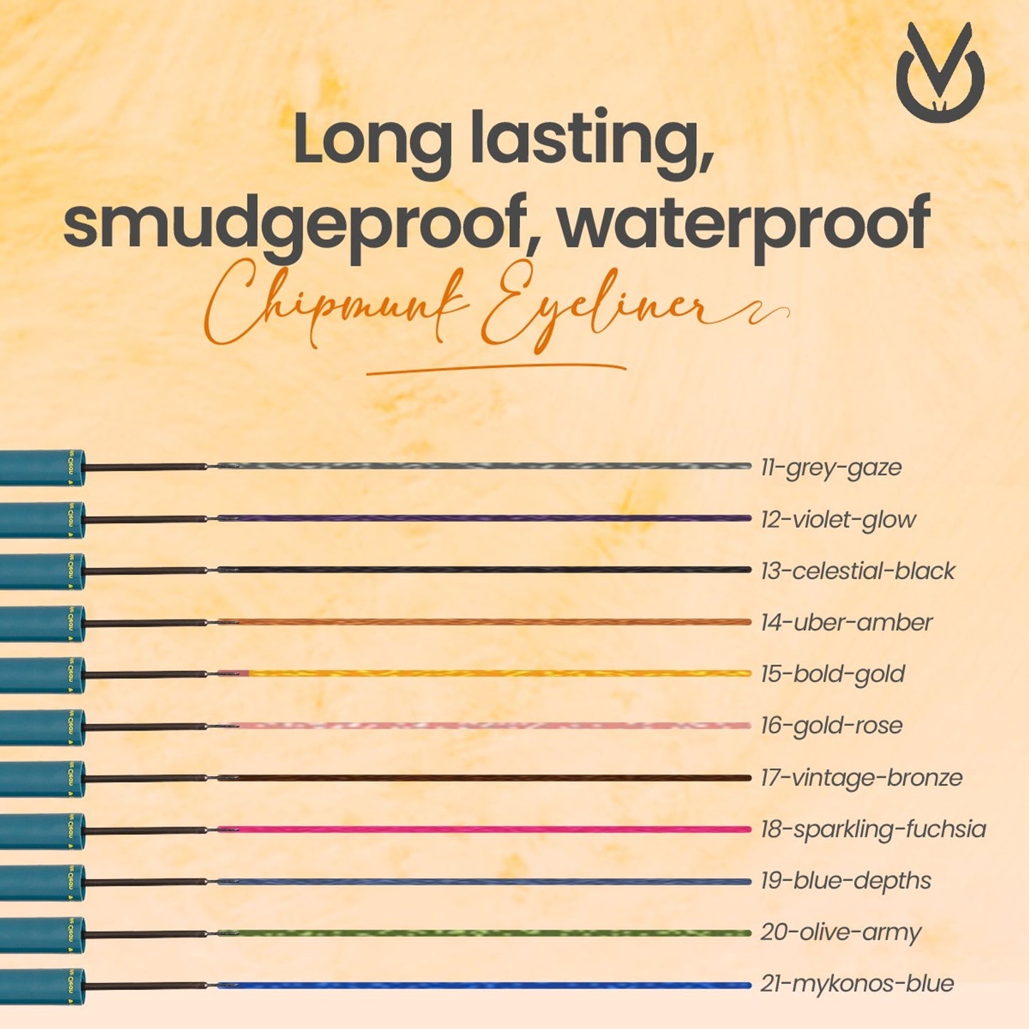 CHIPMUNK Strike Out Metallic Liquid Eyeliner - 21 Mykonos Blue - Distacart