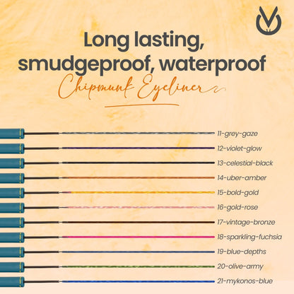 CHIPMUNK Strike Out Metallic Liquid Eyeliner - 21 Mykonos Blue - Distacart