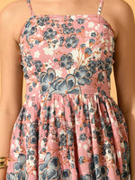 Thumbnail for Myshka Women's Pink Fit and Flare Party Dress - Distacart