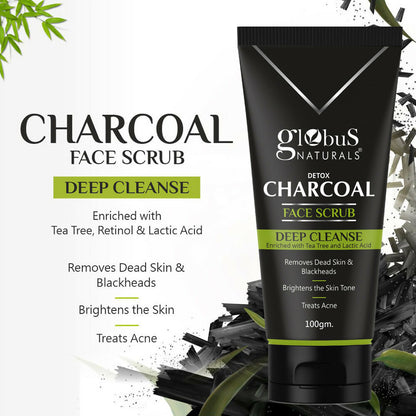Globus Naturals Charcoal Scrub - Distacart