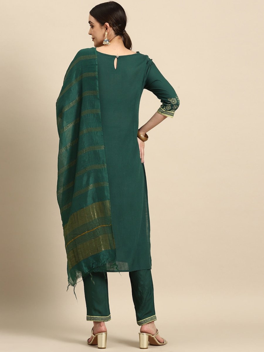 All About You Ethnic Motifs Print Kurta with Trousers & With Dupatta - Distacart