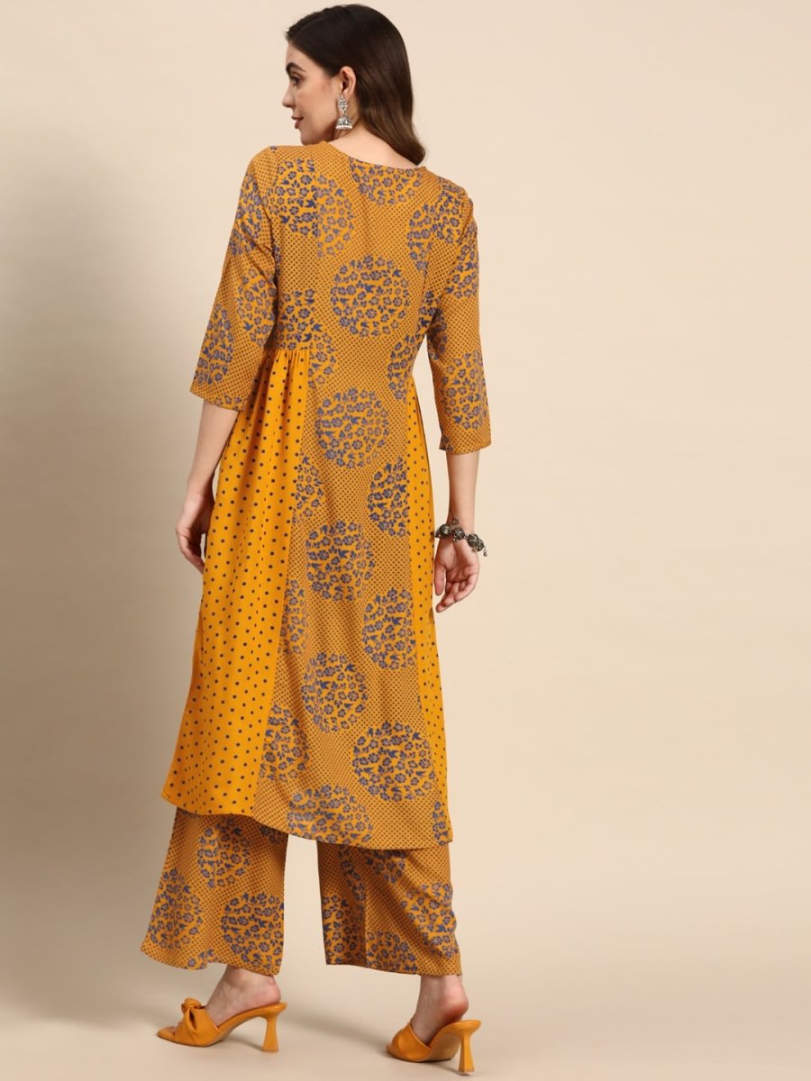 All About You Women Printed Regular Kurta with Palazzos - Distacart
