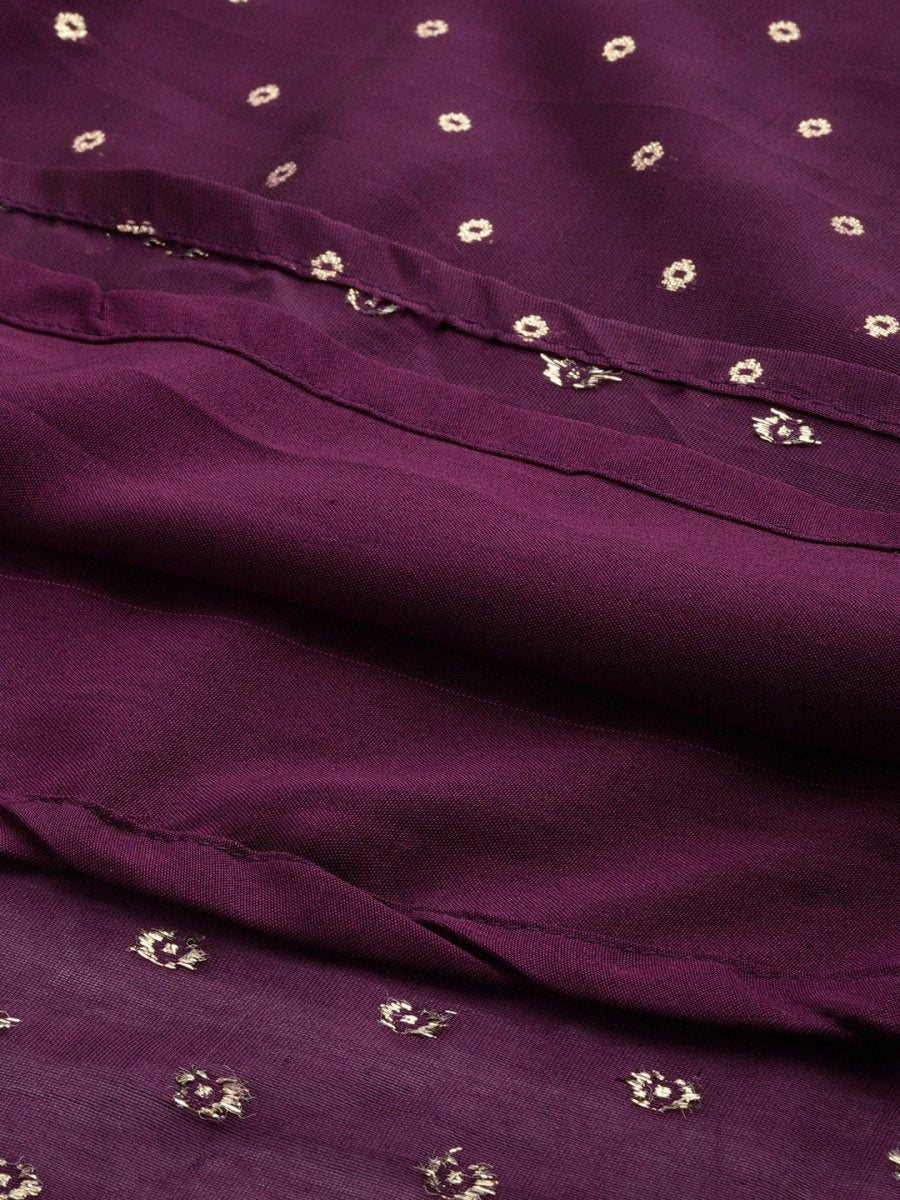 All About You Ethnic Motifs Embroidered Empire Sequinned Kurta with Trousers - Distacart