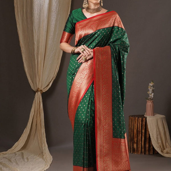 Anouk Zari Silk Blend Banarasi Saree - Distacart