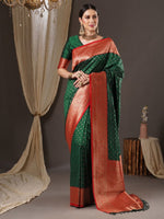 Thumbnail for Anouk Zari Silk Blend Banarasi Saree - Distacart