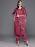 Thumbnail for Indo Era Floral Embroidered Thread Work Kurta with Trousers & Dupatta