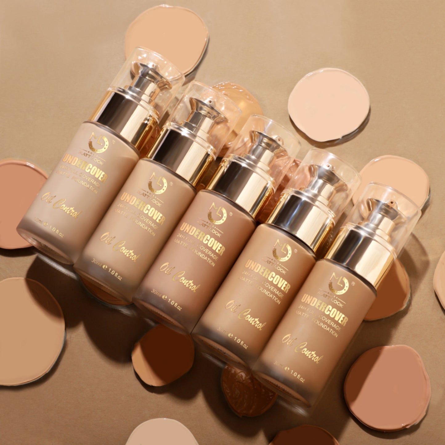 Matt Look Undercover 24Hr Full Coverage & Oil Control Matte Foundation - Beige - Distacart