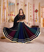 Thumbnail for Monjolika Fashion Multi-Color Viscose Cotton Navratri Lehenga Choli With Hand Mirror Work
