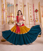 Thumbnail for Monjolika Fashion Mirror And Kodi Work Colorful Navratri Chaniya Choli In Viscose Cotton