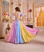 Thumbnail for Monjolika Fashion Multicolor Viscose Cotton Navratri Chaniya Choli With Mirror Work