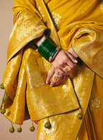 Thumbnail for Monjolika Fashion Viscose Silk Mustard Saree With Rich Zari Weaving & Designer Tassels