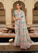 Thumbnail for Monjolika Fashion Silk Blend Silk Saree In Multicolor With Rich Meenakari Zari Weaving