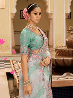 Thumbnail for Monjolika Fashion Silk Blend Silk Saree In Multicolor With Rich Meenakari Zari Weaving