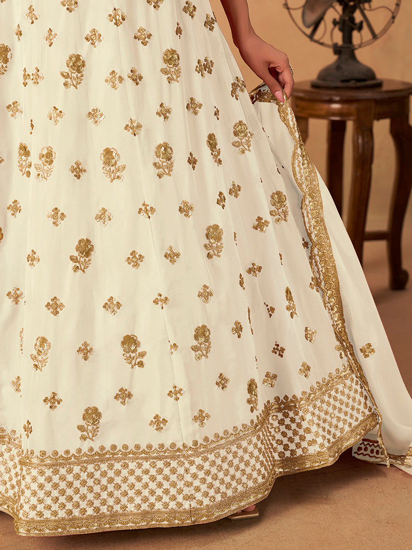 Monjolika Fashion Embroidered White Organza Trendy Lehenga Choli - Distacart