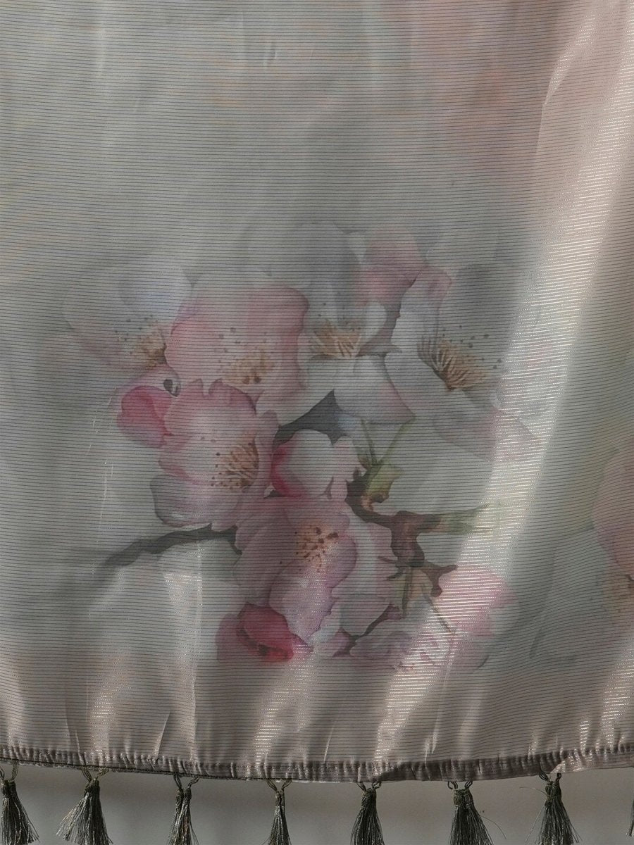 Anouk Floral Printed Organza Saree - Distacart
