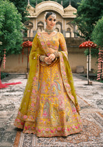 Thumbnail for Monjolika Fashion Mustard Silk Bridal With Sequins And Moti Work Lehenga