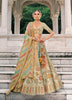 Monjolika Fashion Multicolor Silk Bridal With Thread Embroidery And Sequins Work Lehenga - Distacart