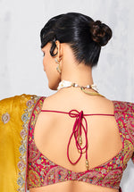 Thumbnail for Monjolika Fashion Mustard Fancy Fabric Embroidered Contemporary Saree