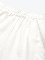 Thumbnail for TAG 7 Women White Solid Hem Design Straight Palazzos