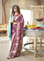 Thumbnail for Monjolika Fashion Georgette Classic Saree with Fancy Work for Ceremonial in Purple