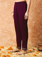 Thumbnail for Kalini Floral Embroidered A-Line Kurta With Trousers & Dupatta - Distacart