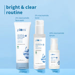 Thumbnail for Plum Niacinamide Facewash, Toner & Face Serum Combo Tightens Pore, Fades Blemishes & Hydrates - Distacart