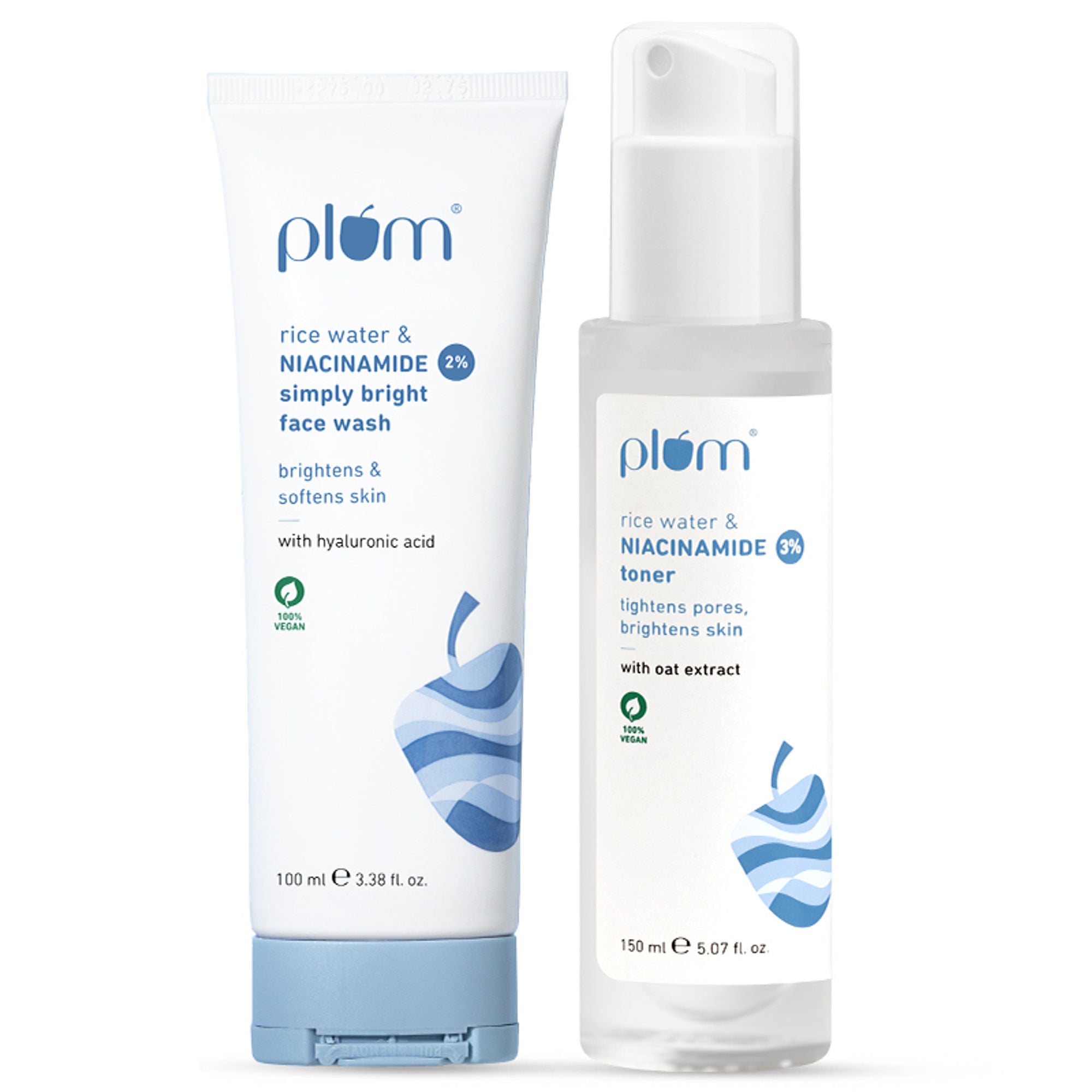 Plum Bestselling Niacinamide Facewash And Toner Combo Tightens Pore, Brightens Skin, Fades Blemishes - Distacart
