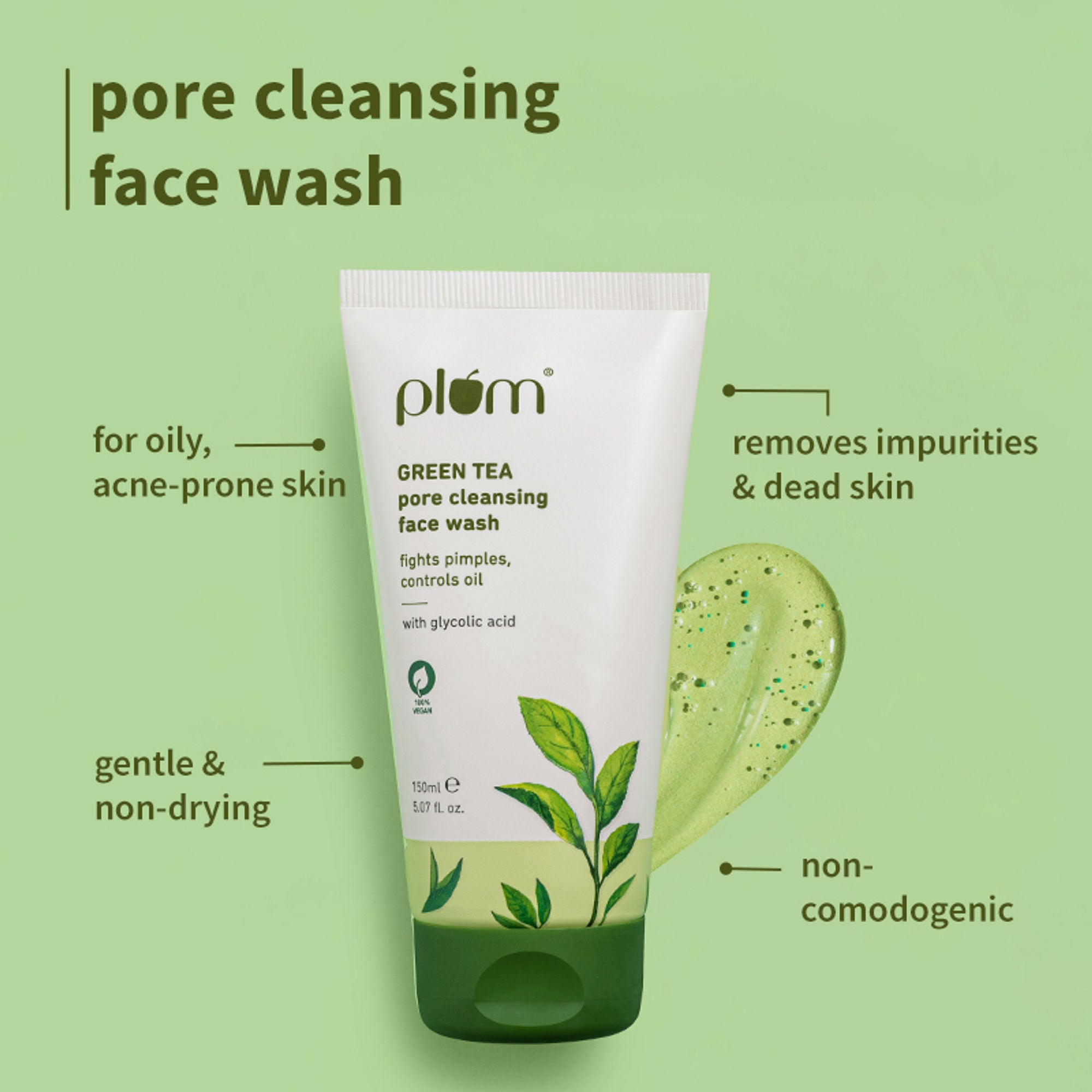 Plum Green Tea Face Wash, Serum And Moisturizer Trio With SPF 50 PA+++ For Acne Prone & Oily Skin - Distacart