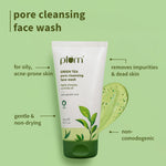 Thumbnail for Plum Green Tea Face Wash, Serum And Moisturizer Trio With SPF 50 PA+++ For Acne Prone & Oily Skin - Distacart