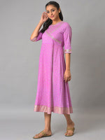 Thumbnail for AURELIA Ethnic Motifs Printed Fit & Flare Cotton Midi Dress