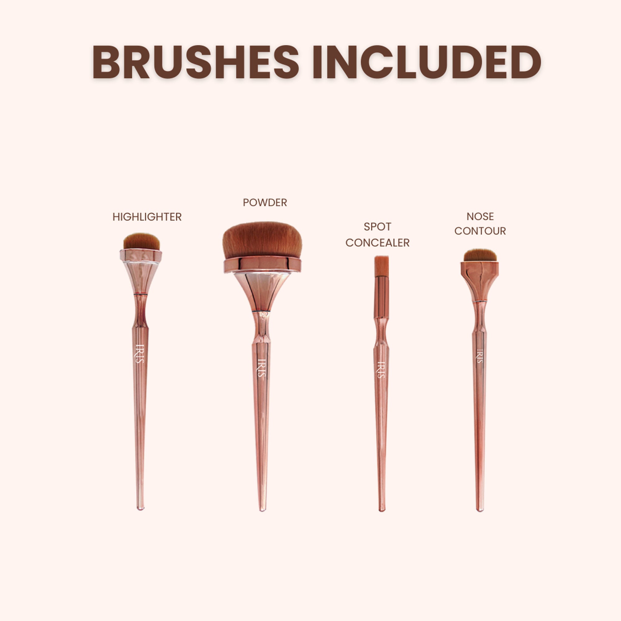 IRIS COSMETICS Luminous Face Brush Set - Distacart