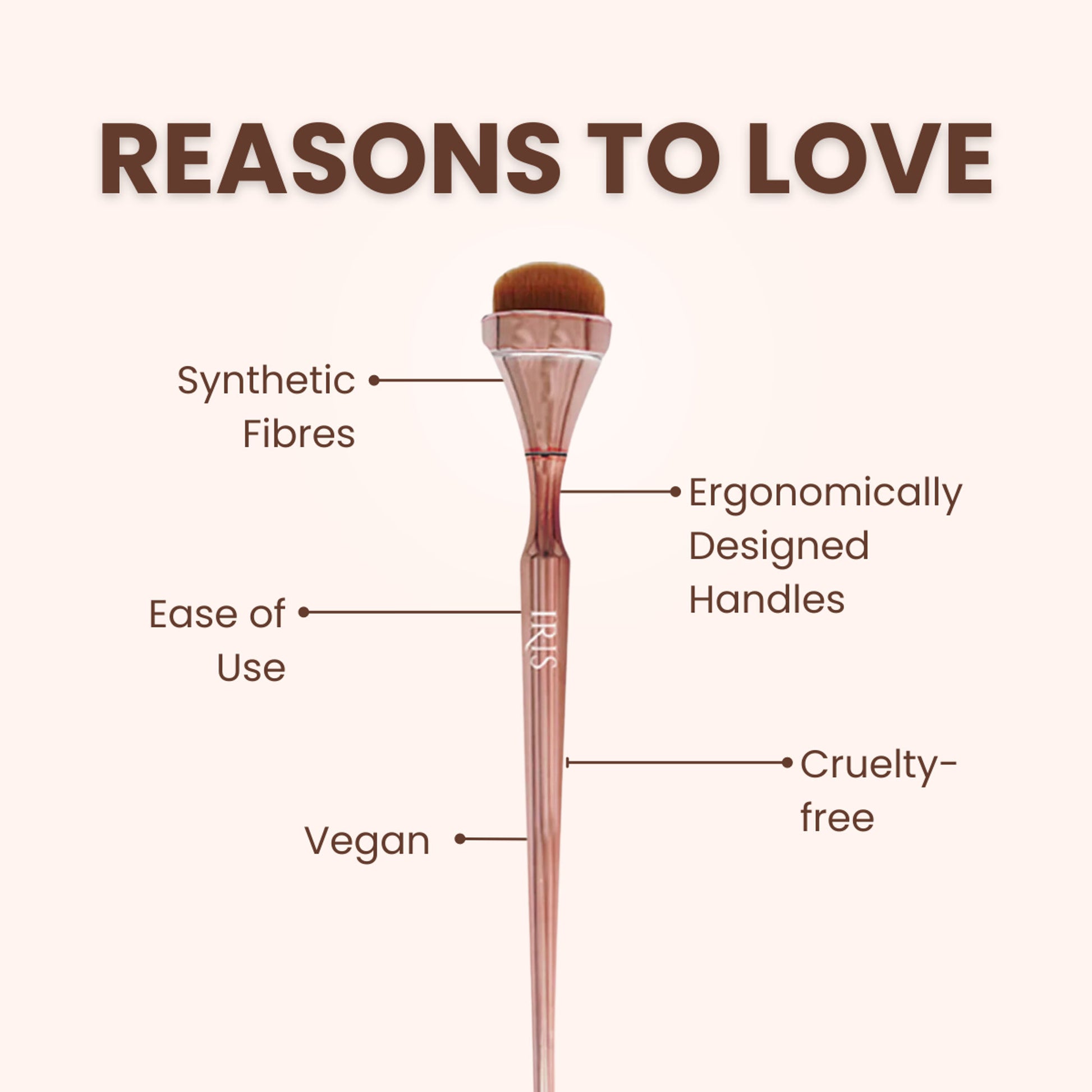 IRIS COSMETICS Luminous HD Highlighter Brush - Distacart