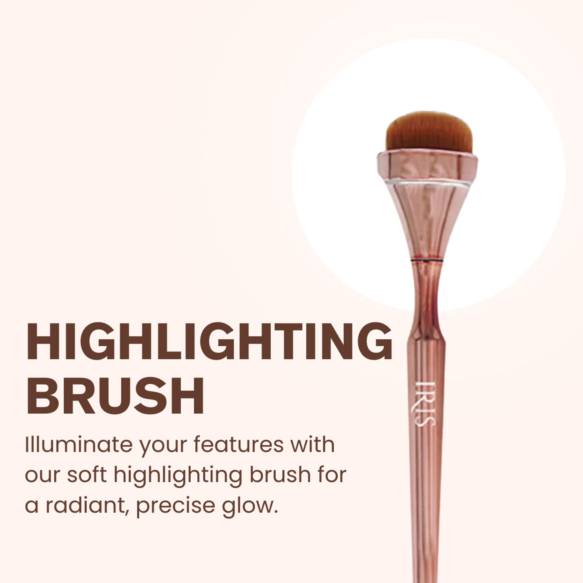 IRIS COSMETICS Luminous HD Highlighter Brush - Distacart