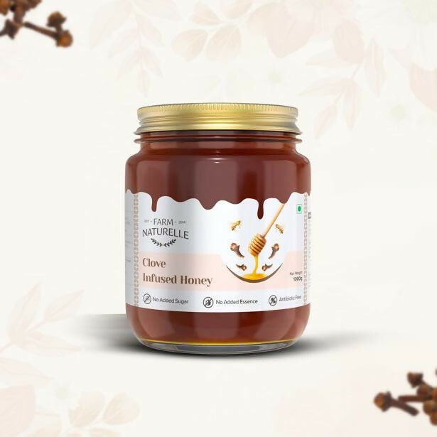 Farm Naturelle Clove Infused Honey - 100% Pure and Natural