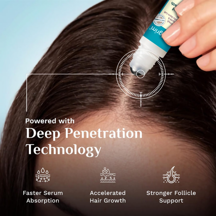 Pilgrim 3% Redensyl, 4% Anagain & 5% Capilia Stem Cell Complex Advanced Hair Growth Serum Roll-On - Distacart