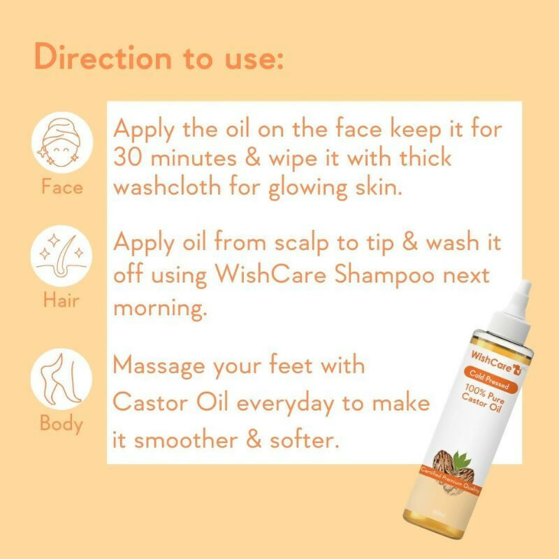 Wishcare Cold Pressed Extra-Virgin Coconut Oil & Castor Oil Combo - Distacart