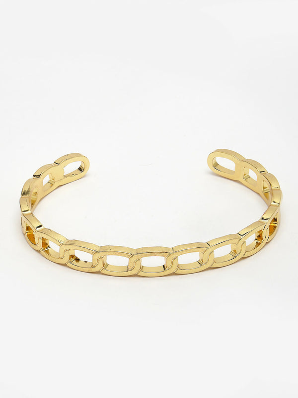 NVR Men's Gold-Plated Metal Cuff Bracelet - Distacart