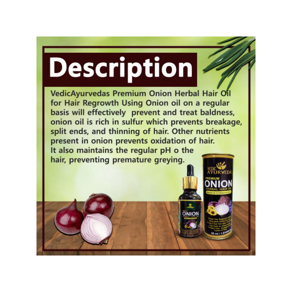VedicAyurveda Onion Hair Oil for hair - Dista