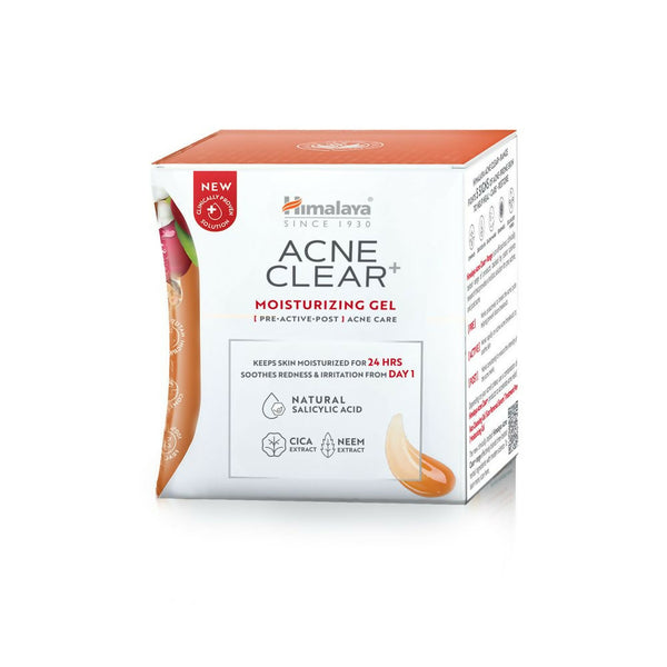 Himalaya Herbals Acne Clear+ Moisturizing Gel with Natural Salicylic Acid For Active Acne & Oily Skin