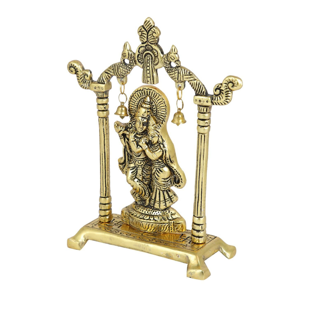 Collectible India Metal Gold Plated Radha Krishna Idol - Distacart