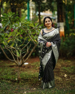 Thumbnail for Preksha Creation Banarasi Soft Silk Women Black Saree - Distacart