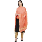 Thumbnail for A R Silk Golden Border Regular Dupatta Color Peach Dupatta or Chunni