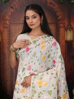 Thumbnail for Astita Linen Cotton Yellow Saree