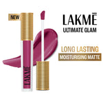 Thumbnail for Lakme Ultimate Glam Matte Liquid Lipstick - Nude Pink