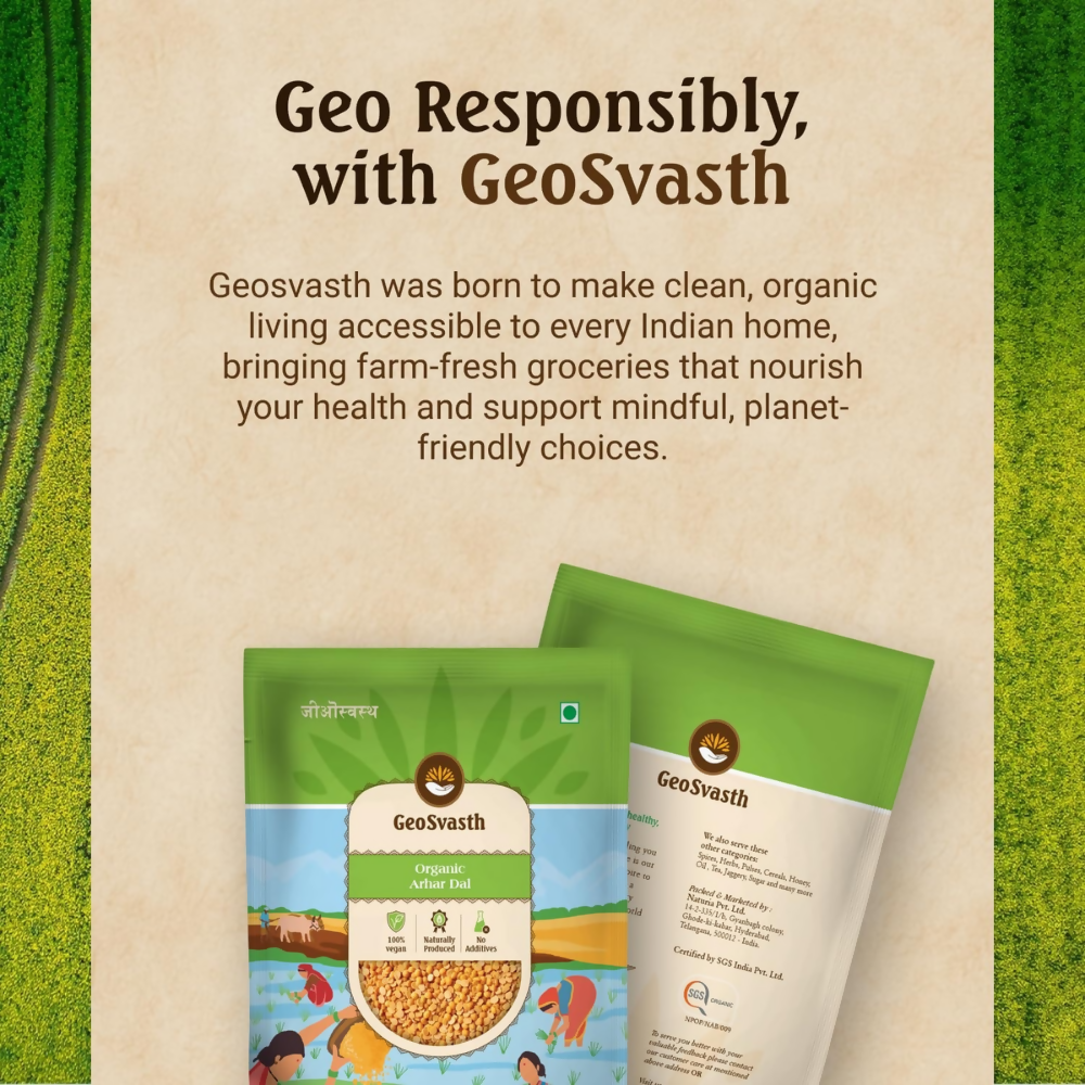 Geosvasth Organic Arhar Dal - Dista