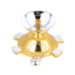 Thumbnail for CraftVatika Brass Turtle Base Diya