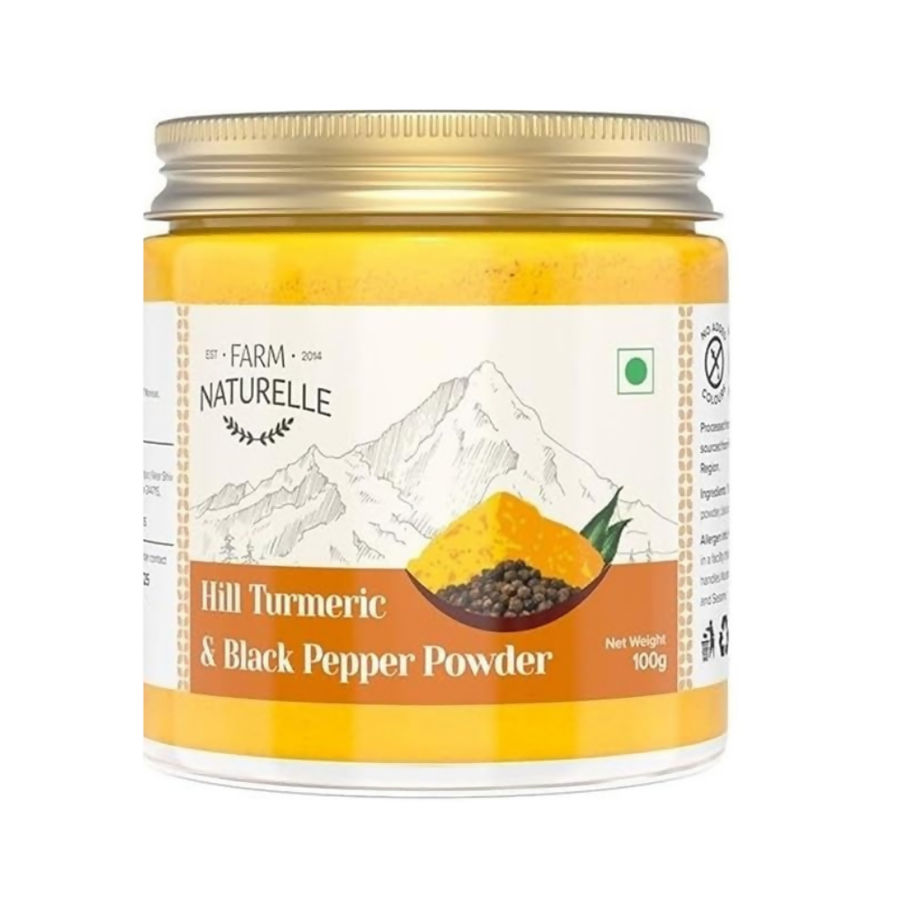 Farm Naturelle Mountain Turmeric Powder High Curcumin with Black Pepper